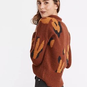 ❌SOLD❌ Madewell | Leopard Intarsia Fulton Sweater